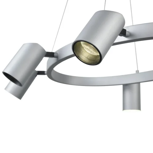 Светильник подвесной LED Zoom 441 VL10113P06 Vele Luce серебряный 6 ламп, основание серебряное в стиле хай-тек  фото 2